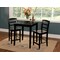 International Concepts Square 30X30 Gathering Height Table with 2 Madrid Stools, Black, 30 in W, 30 in L, 36 in H, Wood K46-3030-S402-2 - alternate 1